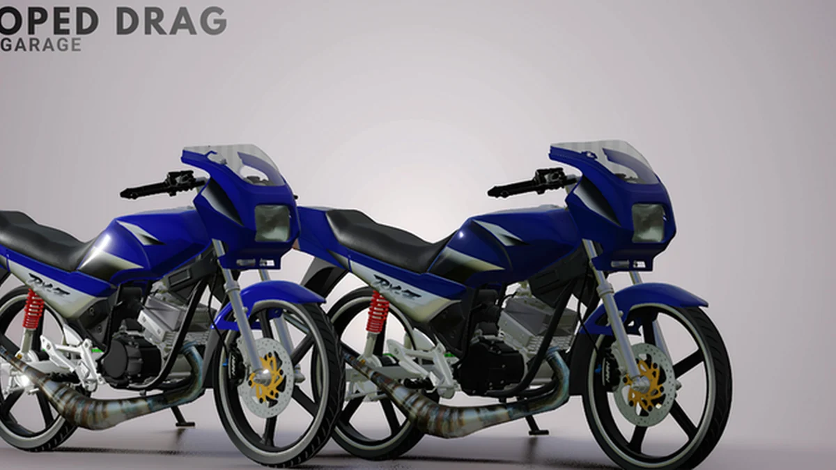 Official Moped Drag motorcycle artwork